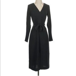 Massimo Dutti v neck long sleeve dress